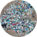 Microplastic particles